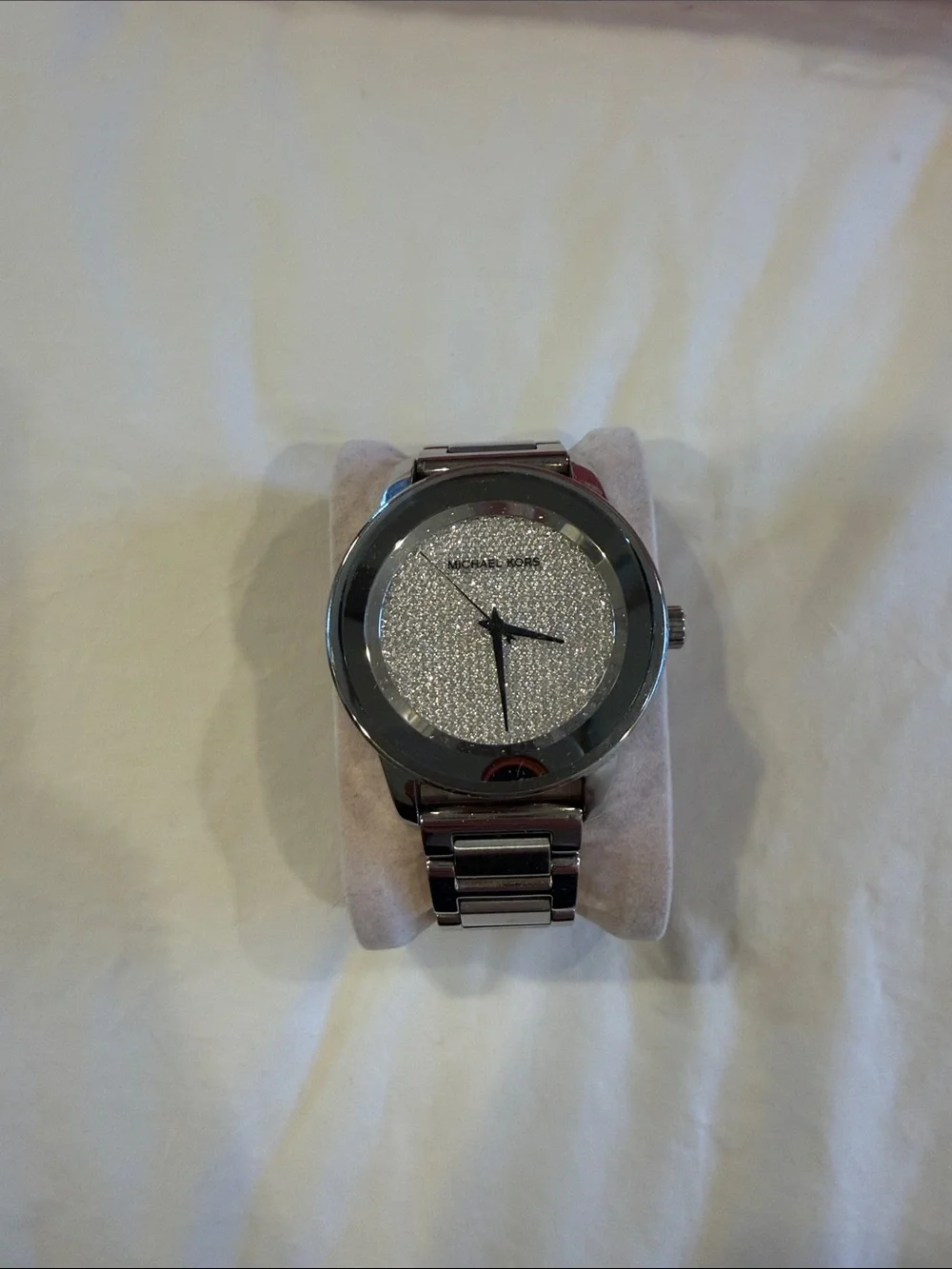Michael Kors Silver Men's Stainless Steel Crystal Dial Watch